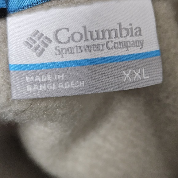 Columbia Fleece Vest Mens XXL Tan Steens Mountain Full Zip Two Tone Outdoors - Picture 2 of 8